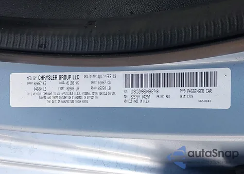 2013 Dodge Avenger Se из США, поврежденный, VIN 1C3CDZAB6DN662748